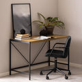 Bahamas Office Desk in Black and Oak - image 4