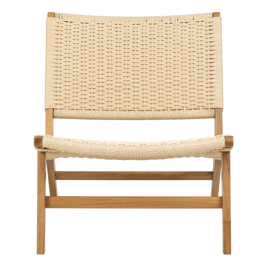 Carson Lounge Chair in Off White and Oak - image 2