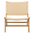Carson Lounge Chair in Off White and Oak - image 2