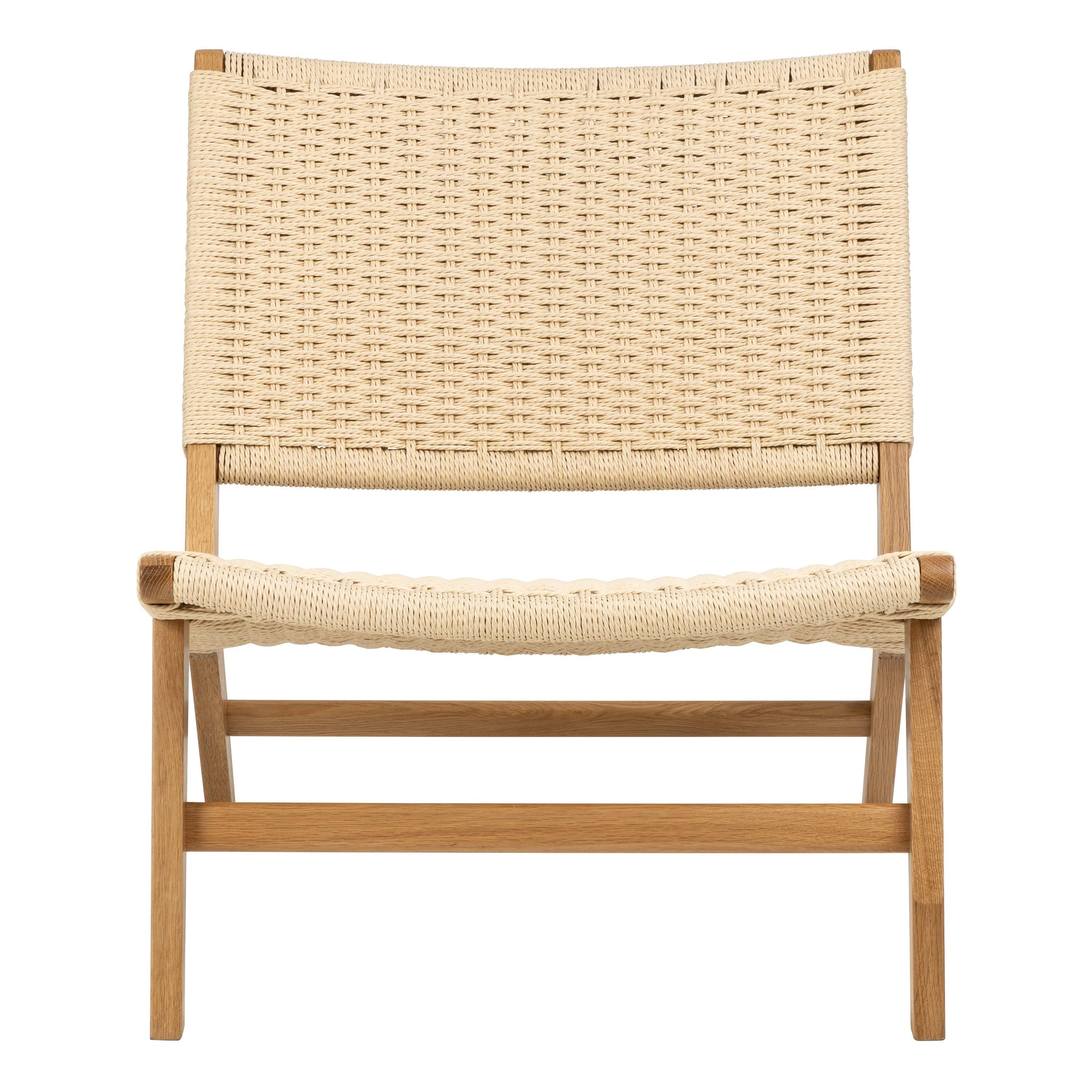 Carson Lounge Chair in Off White and Oak - image 2