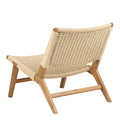 Carson Lounge Chair in Off White and Oak - image 3