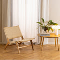 Carson Lounge Chair in Off White and Oak - image 4