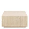 Dice Square Coffee Table in Light Travertine Effect 90x90x42cm - image 2
