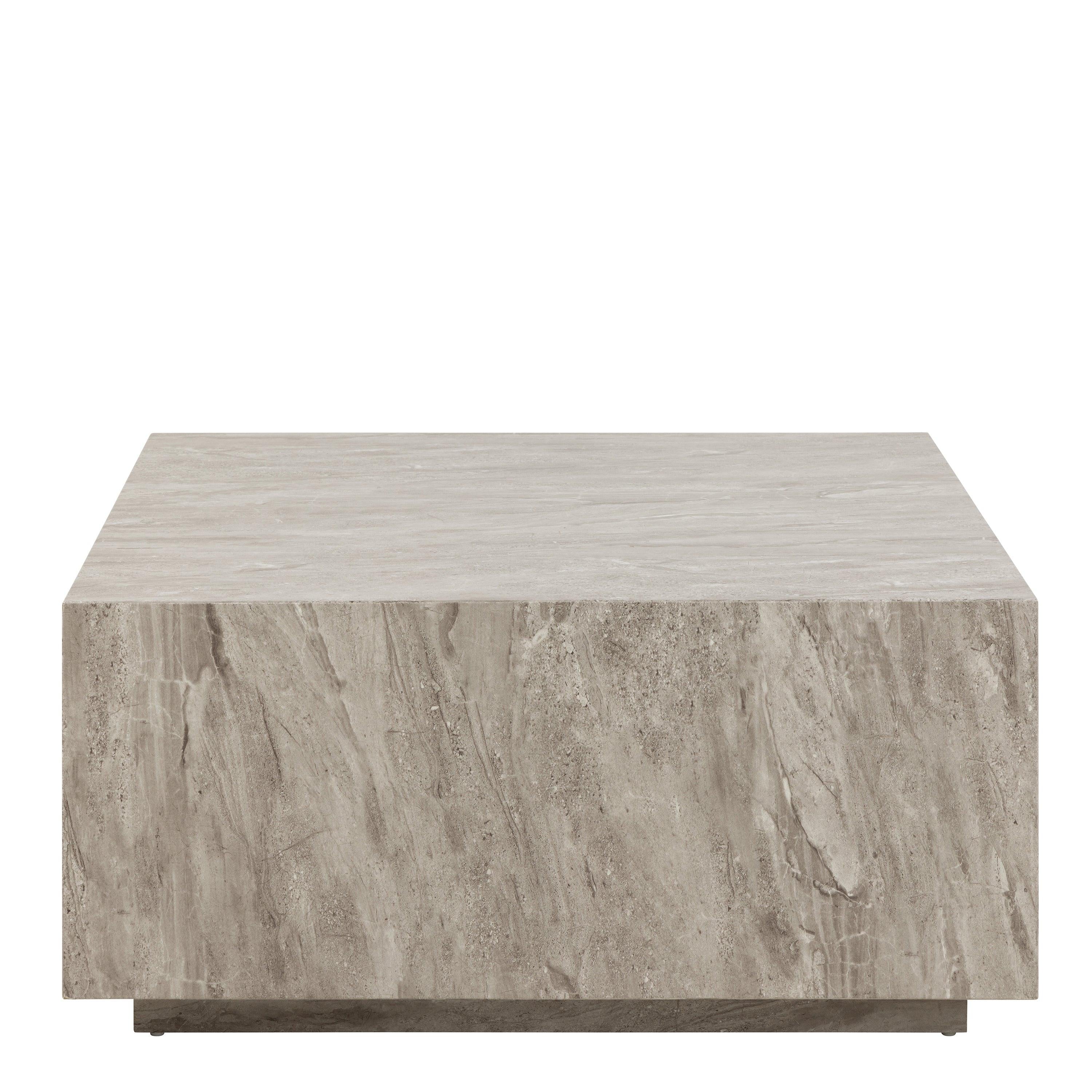 Dice Square Coffee Table in Grey Marble 90x90x42cm - image 2