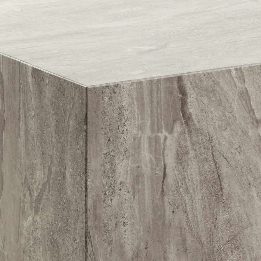 Dice Square Coffee Table in Grey Marble 90x90x42cm - image 5