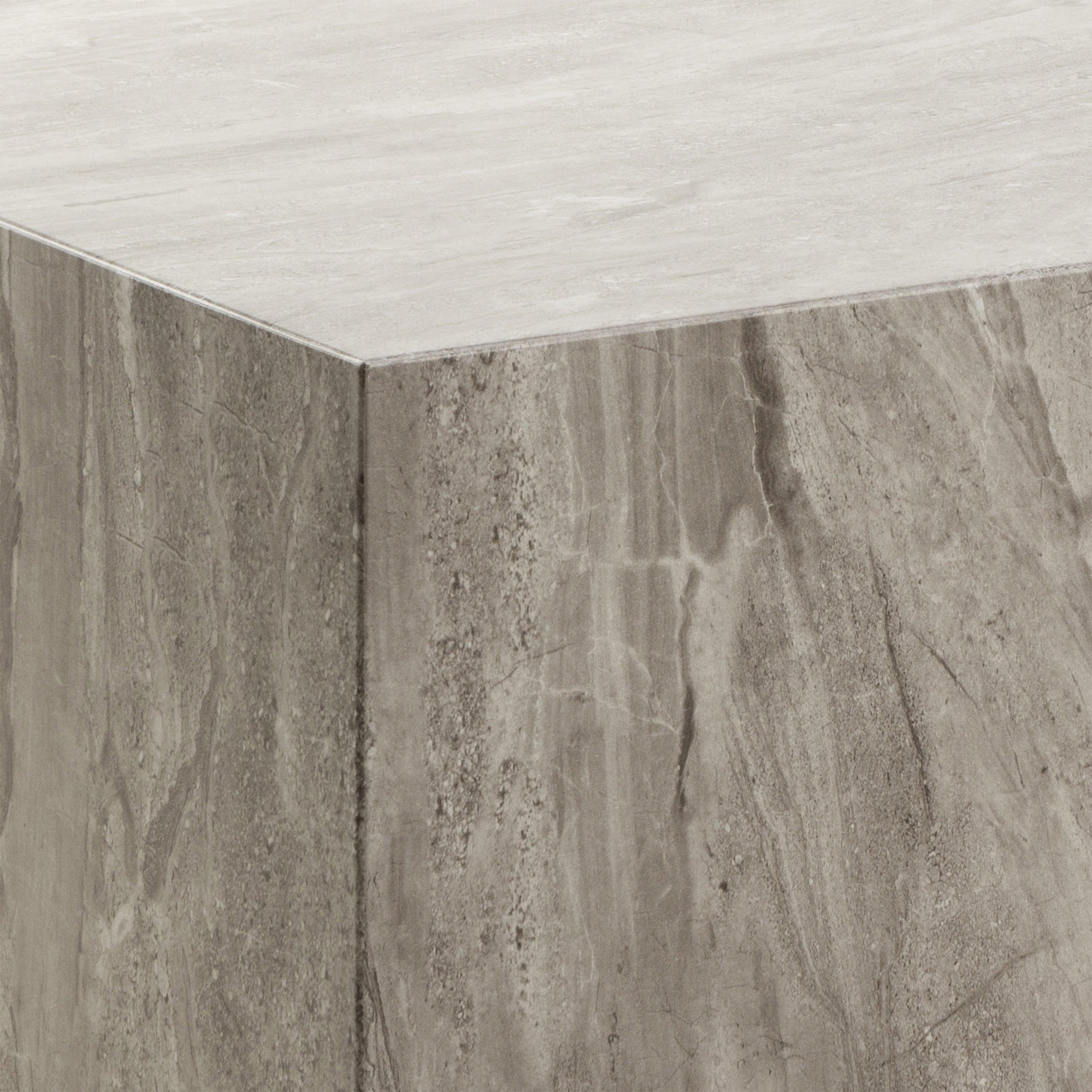 Dice Square Coffee Table in Grey Marble 90x90x42cm - image 5