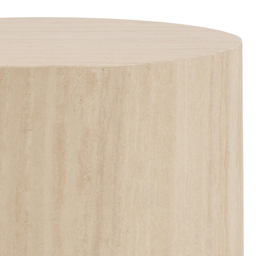 Dice Round Pedestal Set of 2 in Travertine Rough Paper - image 5