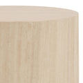Dice Round Pedestal Set of 2 in Travertine Rough Paper - image 5