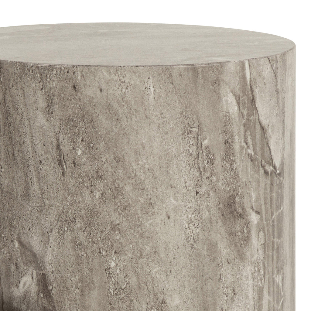 Dice Round Pedestal Set of 2 in Grey Marble and River Rough Paper - image 5