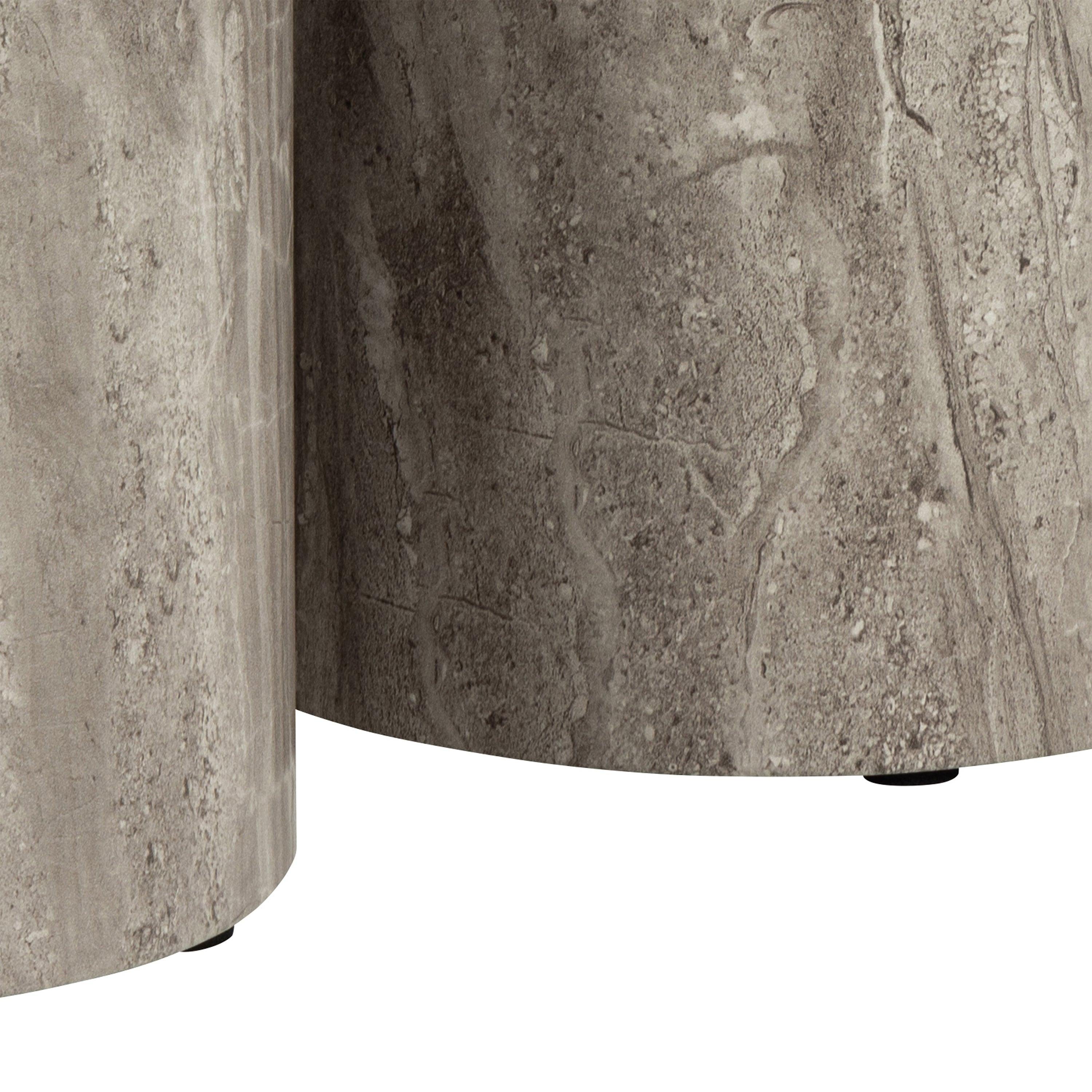 Dice Round Pedestal Set of 2 in Grey Marble and River Rough Paper - image 7