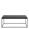 Barossa Coffee Table with Black Marble Marquina Top & Black Steel Base 110x55x45cm - image 2