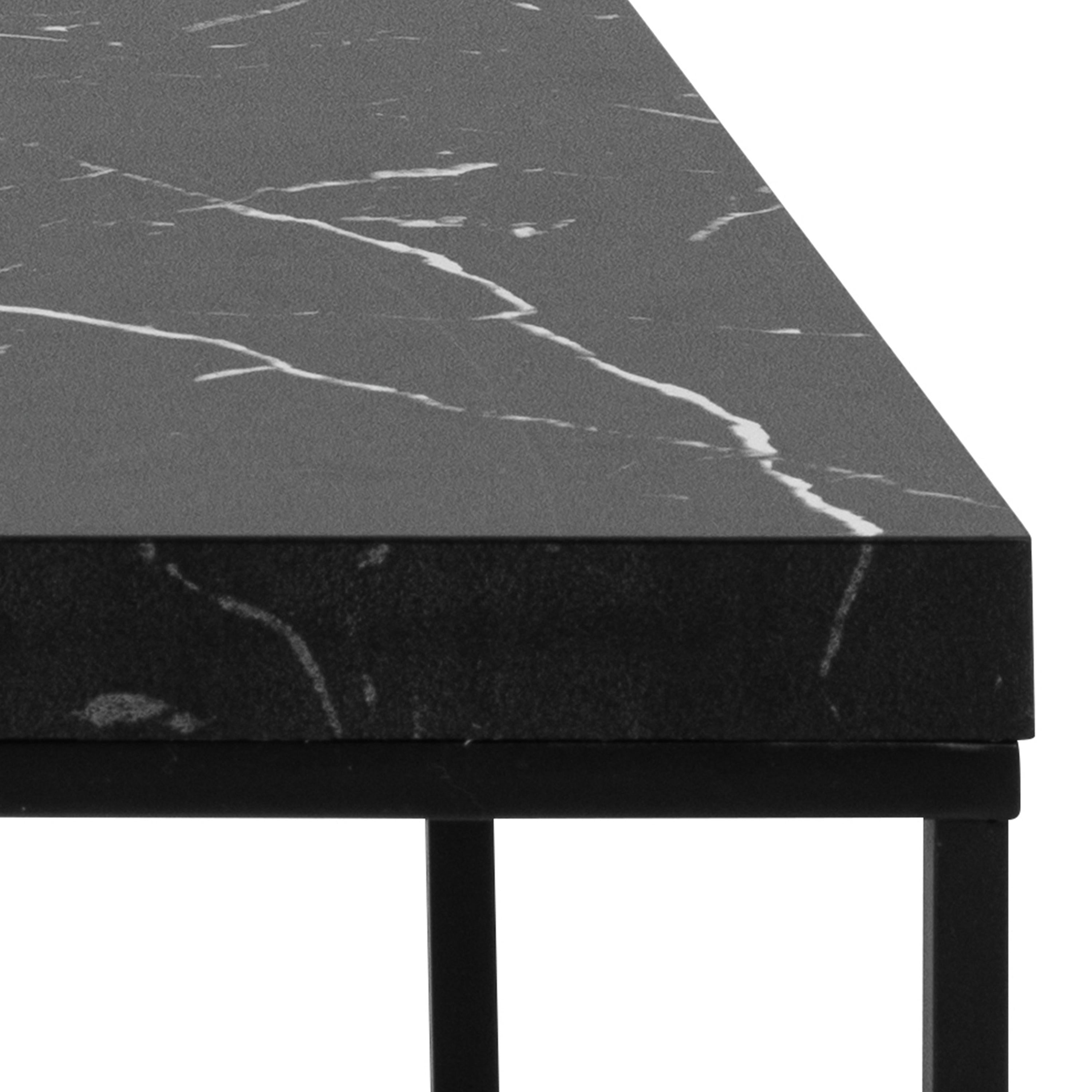 Barossa Coffee Table with Black Marble Marquina Top & Black Steel Base 110x55x45cm - image 4
