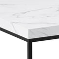 Barossa Coffee Table with White Marble Carrara Top & Black Steel Base 110x55x45cm - image 5