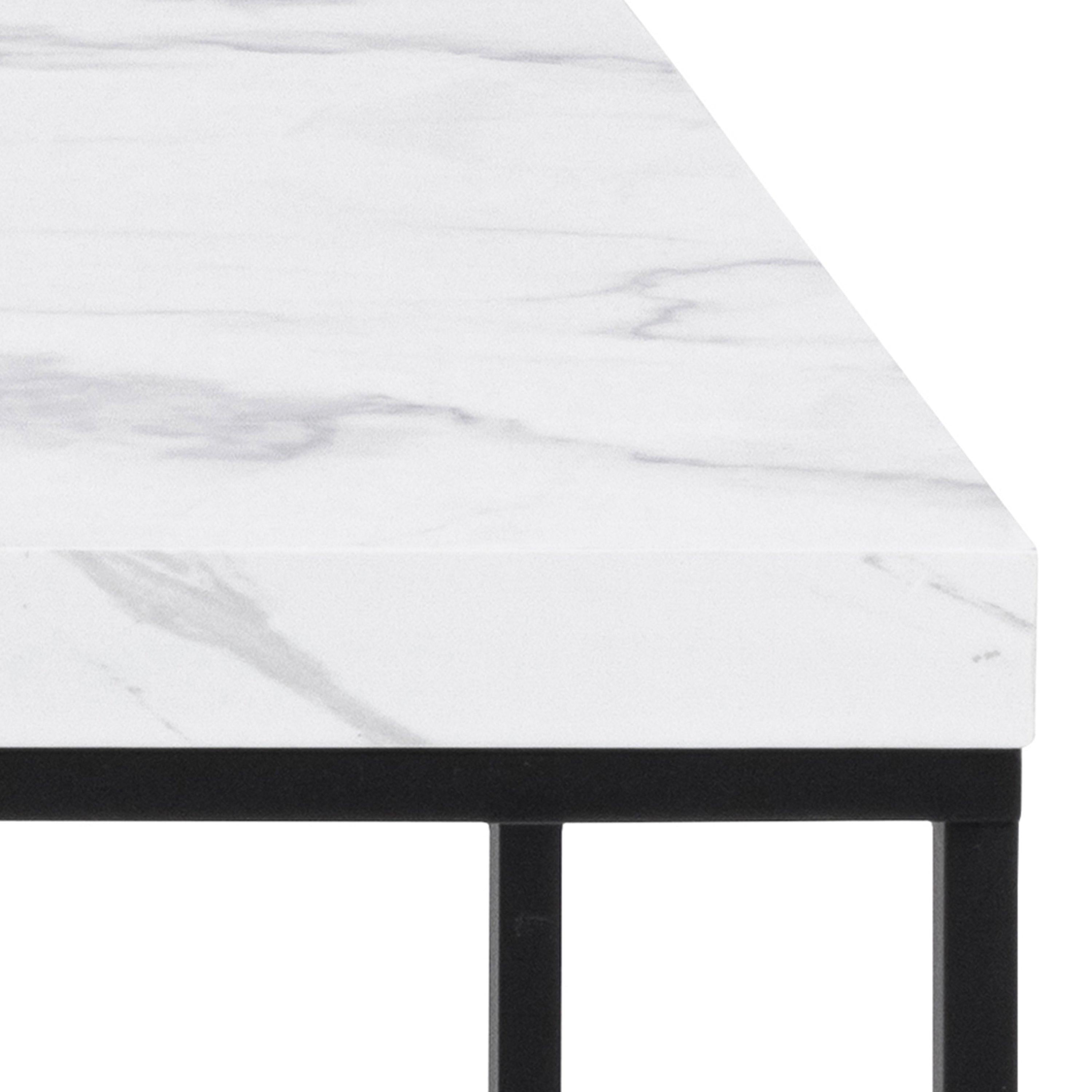 Barossa Coffee Table with White Marble Carrara Top & Black Steel Base 110x55x45cm - image 6