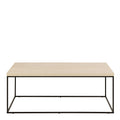 Barossa Coffee Table with Travertine Rough Paper Top & Black Powder Steel Base 110x55x45cm - image 2
