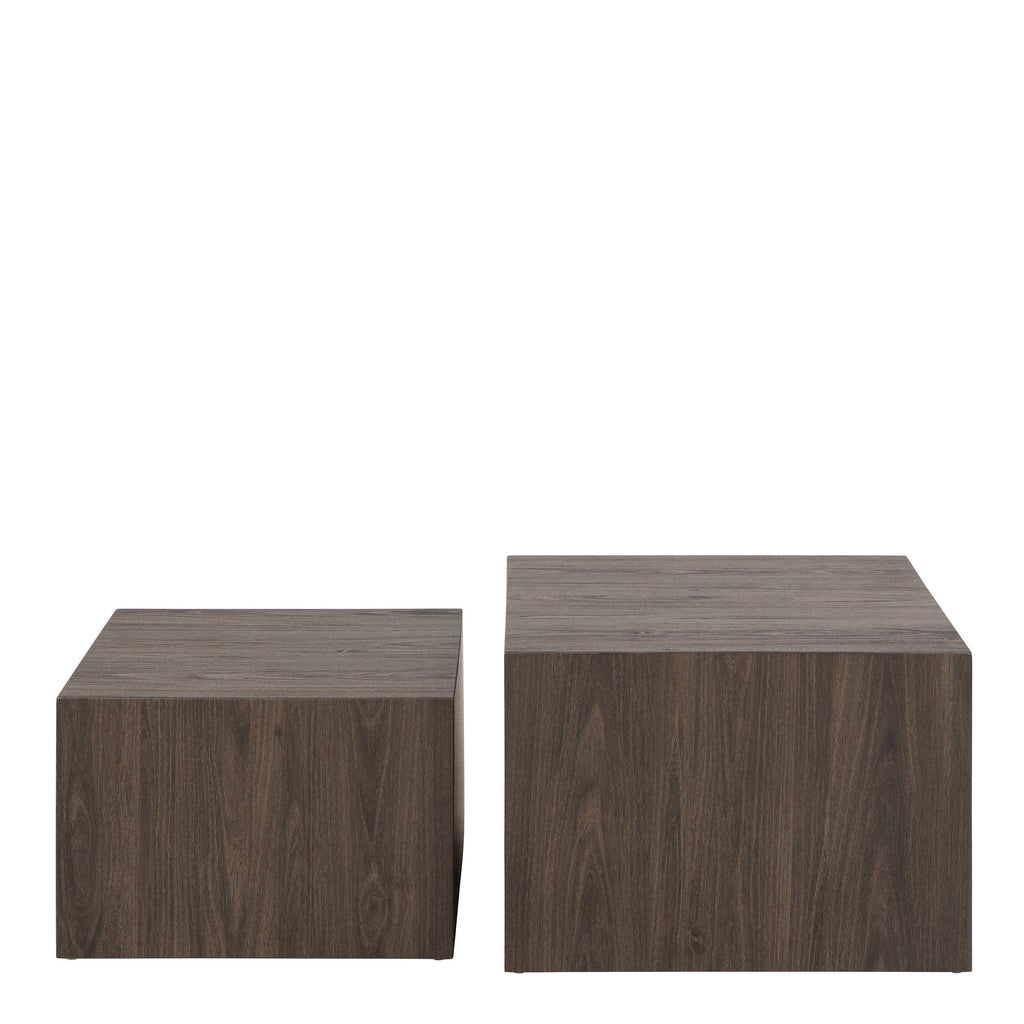 Dice Square Coffee Table Set in Smoked Ash - image 2
