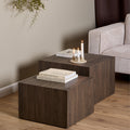 Dice Square Coffee Table Set in Smoked Ash - image 3