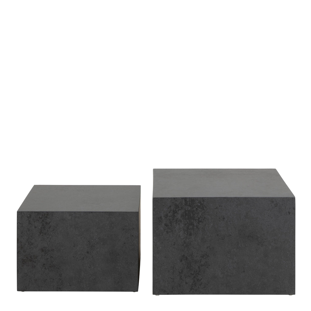 Dice Square Coffee Table Set in Black Ocean Rough Paper - image 2