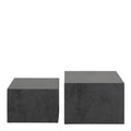 Dice Square Coffee Table Set in Black Ocean Rough Paper - image 2
