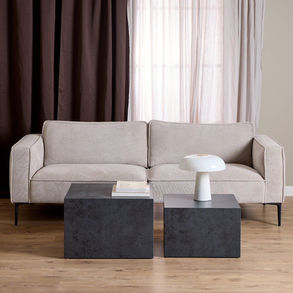 Dice Square Coffee Table Set in Black Ocean Rough Paper - image 3