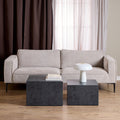 Dice Square Coffee Table Set in Black Ocean Rough Paper - image 3