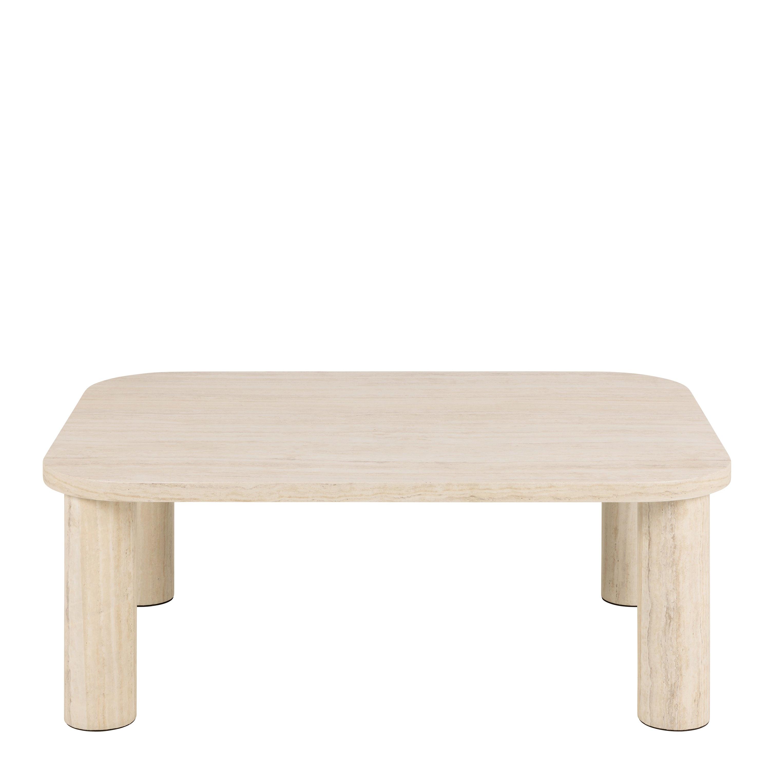 Solano Rectangular Coffee Table in Light Travertine 100 x 75 cm - image 2