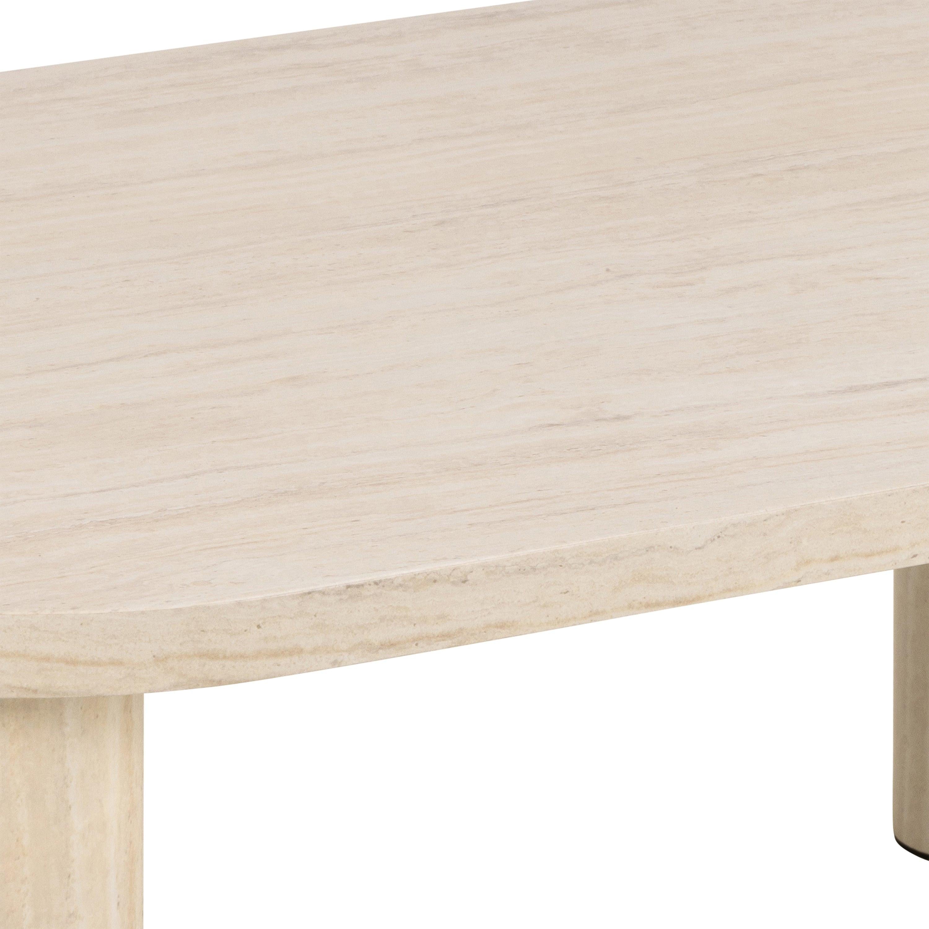 Solano Rectangular Coffee Table in Light Travertine 100 x 75 cm - image 7