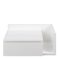 Ashlan 1 Drawer Wall Mounted Square Bedside Table in White - image 2