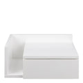 Ashlan 1 Drawer Wall Mounted Square Bedside Table in White - image 3