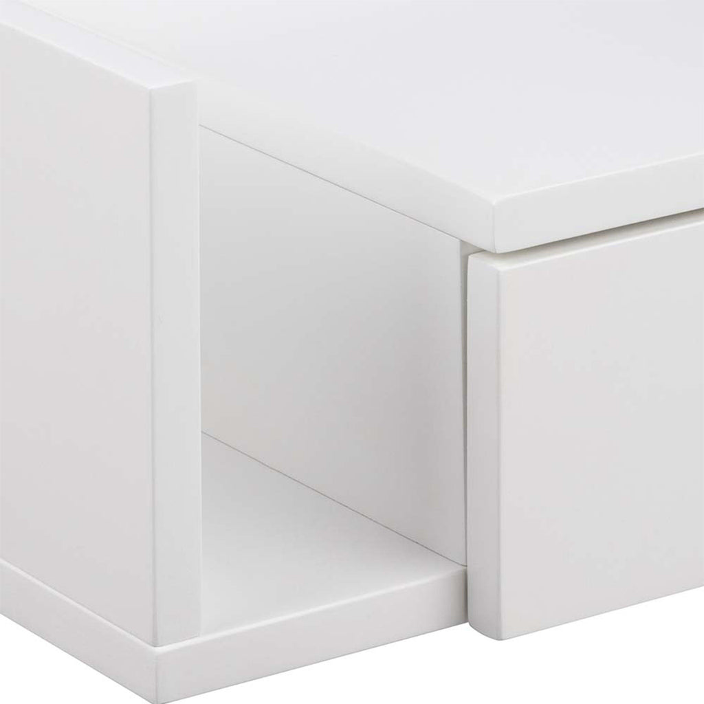 Ashlan 1 Drawer Wall Mounted Square Bedside Table in White - image 7