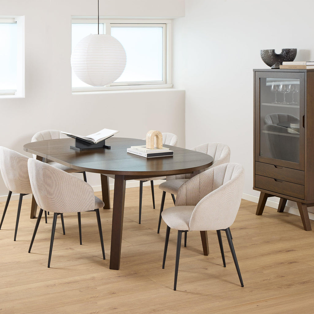 A-Line Round Extendable Dining Table in Smoked Oak 120/220 x 120 x 75cm - image 5