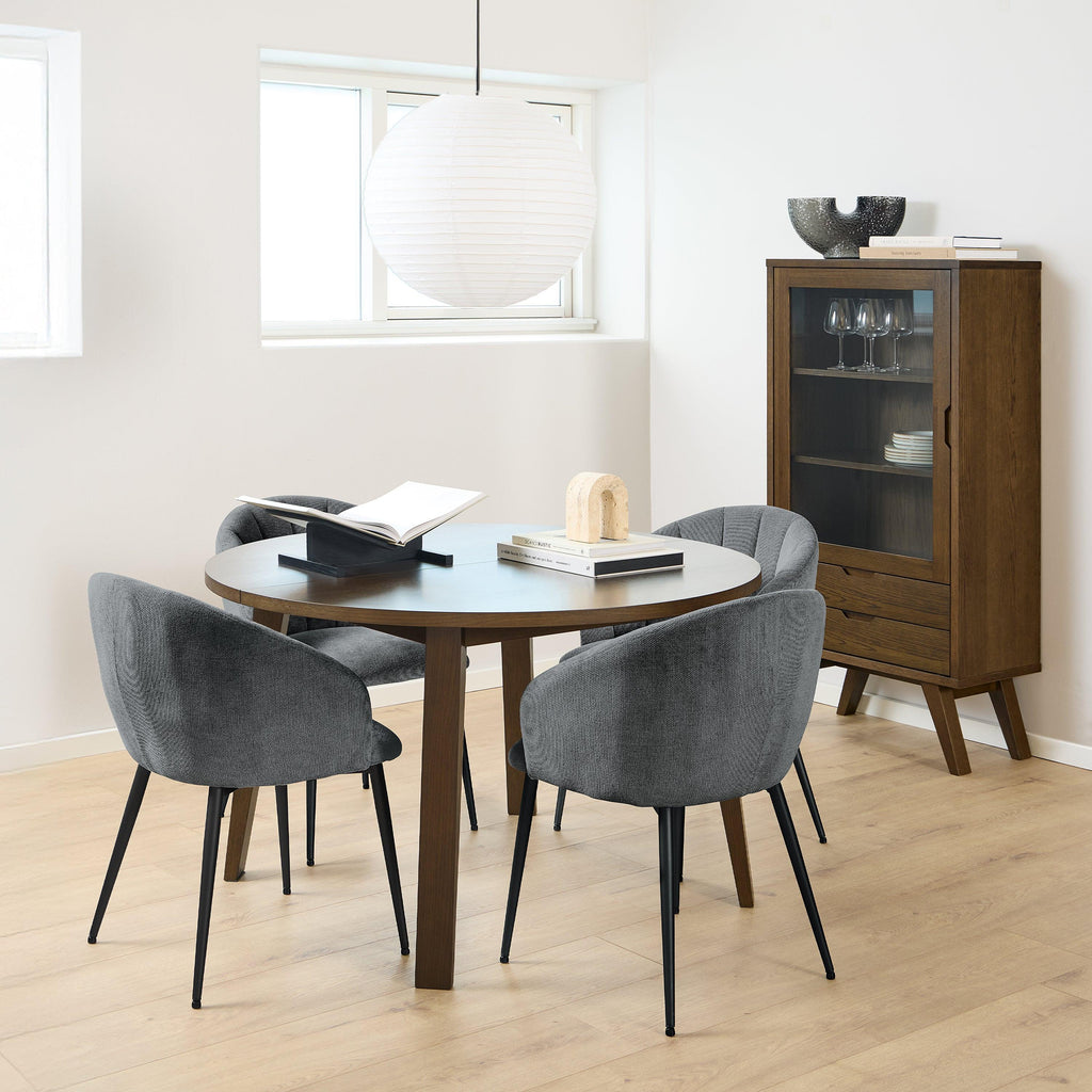 A-Line Round Extendable Dining Table in Smoked Oak 120/220 x 120 x 75cm - image 6
