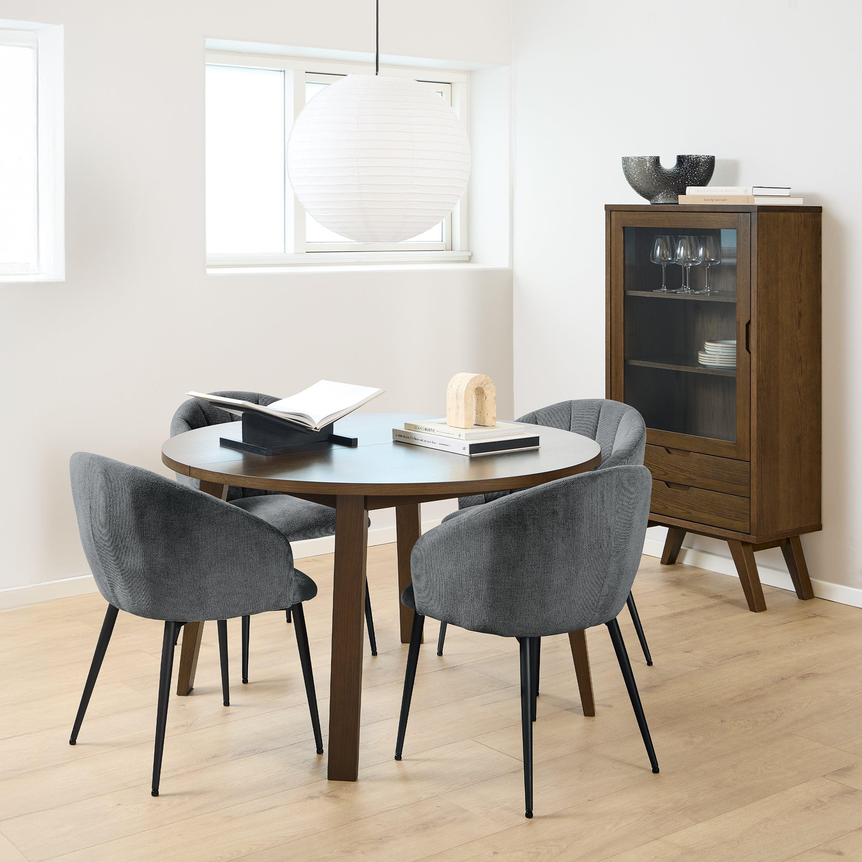 A-Line Round Extendable Dining Table in Smoked Oak 120/220 x 120 x 75cm - image 6