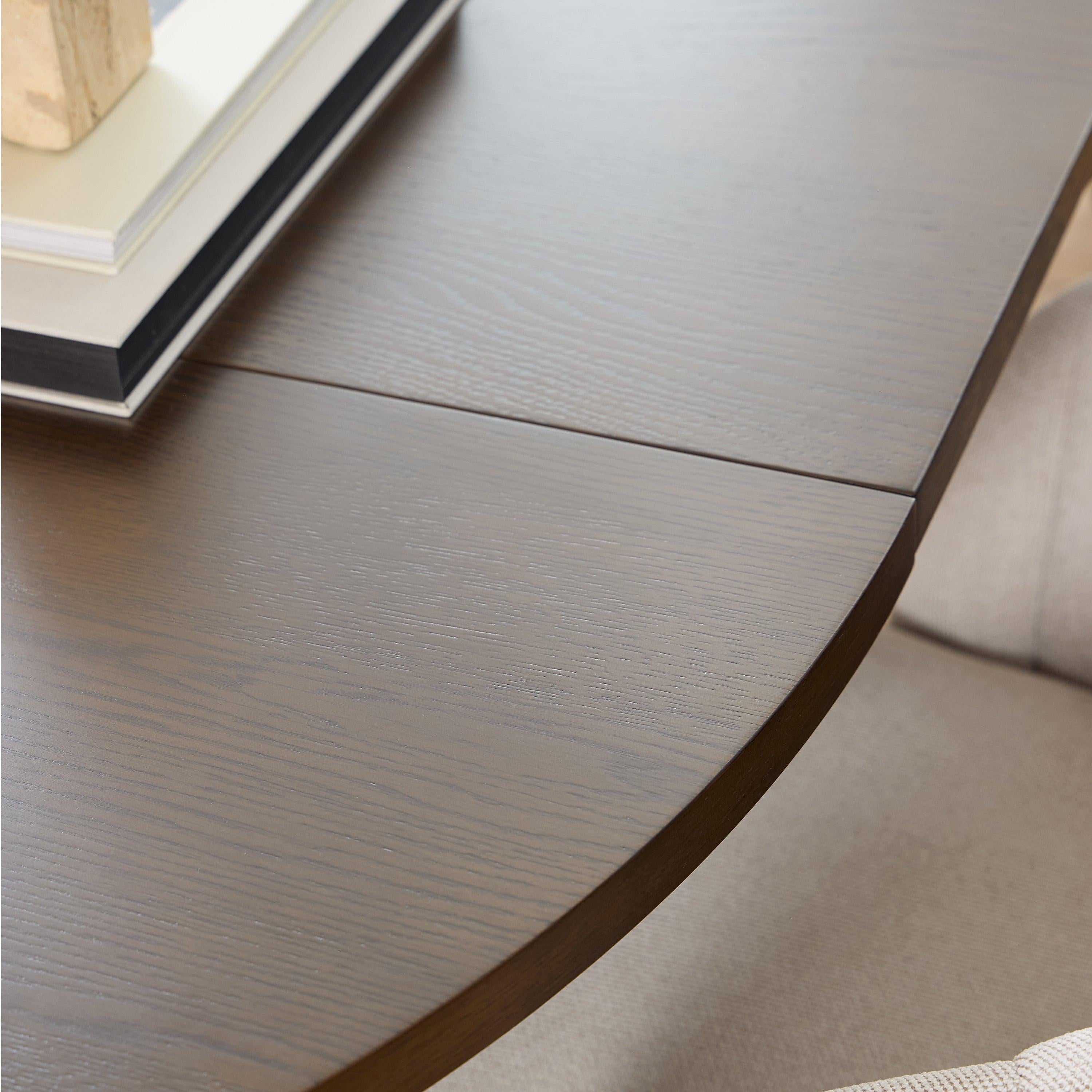 A-Line Round Extendable Dining Table in Smoked Oak 120/220 x 120 x 75cm - image 7