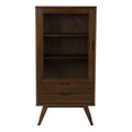 A-Line Display Cabinet with 2 Drawers and 2 Shelves in Smoked Oak - image 2
