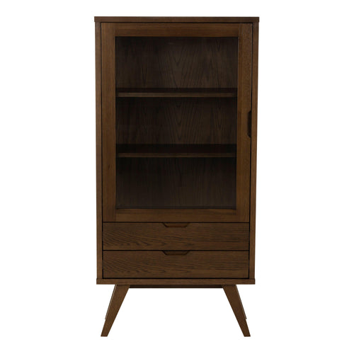 A-Line Display Cabinet with 2 Drawers and 2 Shelves in Smoked Oak - image 2