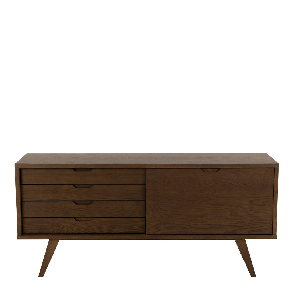 A-Line Sideboard with 4 Drawers and Sliding Door in Smoked Oak - image 2