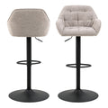 Brooke Swivel Bar Stool with Height Adjustable Function in Monza Beige Set of 2 - image 2
