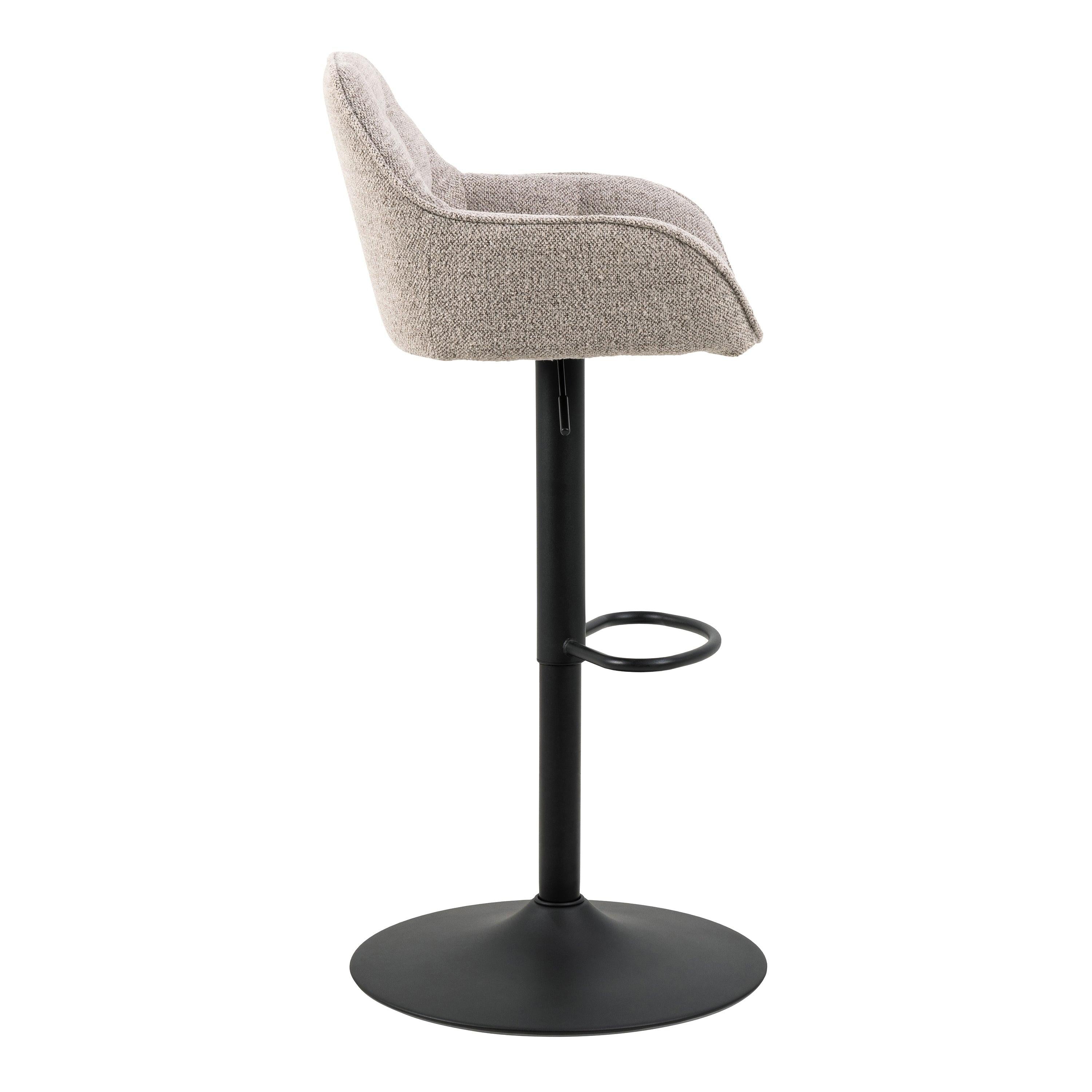 Brooke Swivel Bar Stool with Height Adjustable Function in Monza Beige Set of 2 - image 3