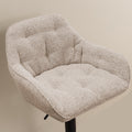 Brooke Swivel Bar Stool with Height Adjustable Function in Monza Beige Set of 2 - image 5