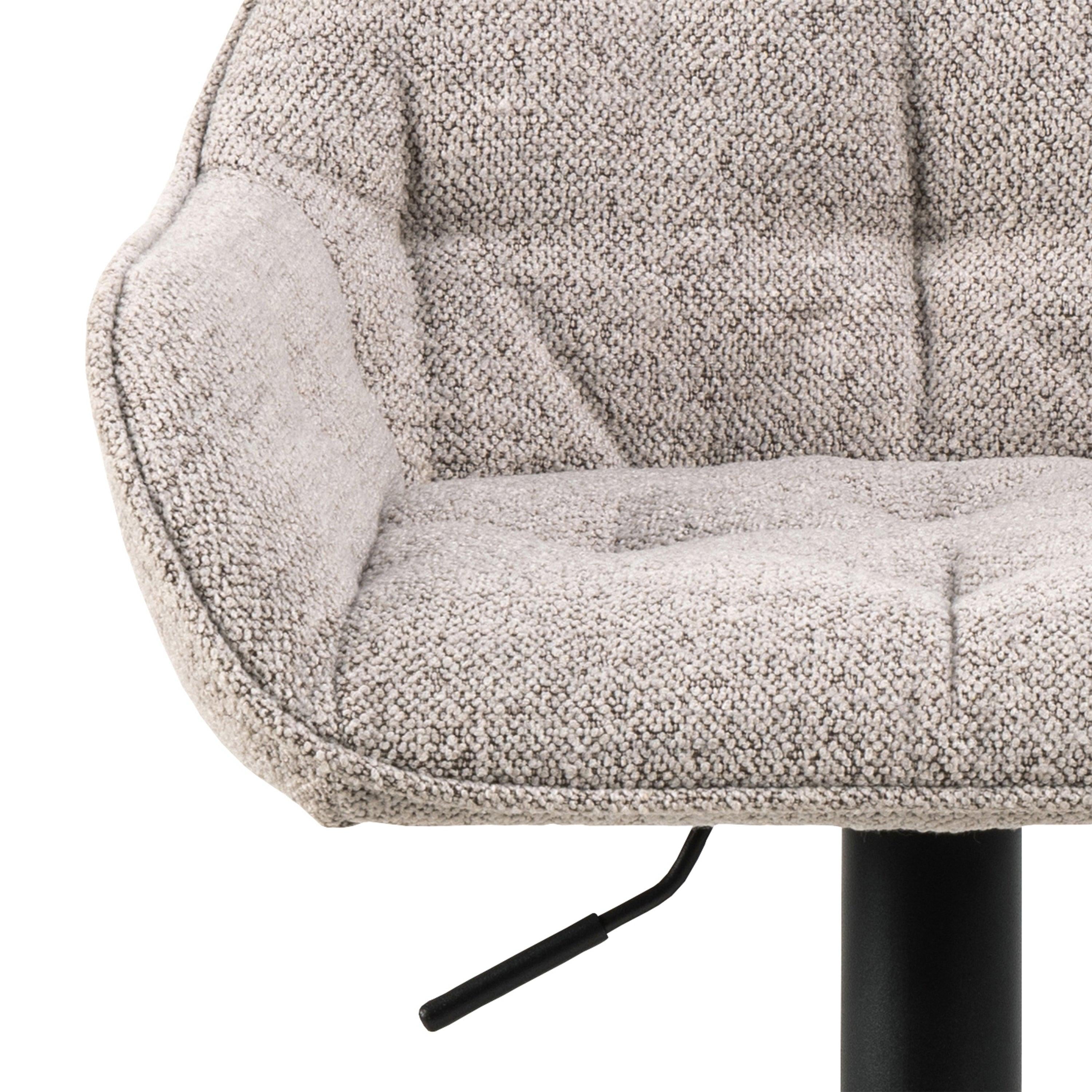 Brooke Swivel Bar Stool with Height Adjustable Function in Monza Beige Set of 2 - image 6