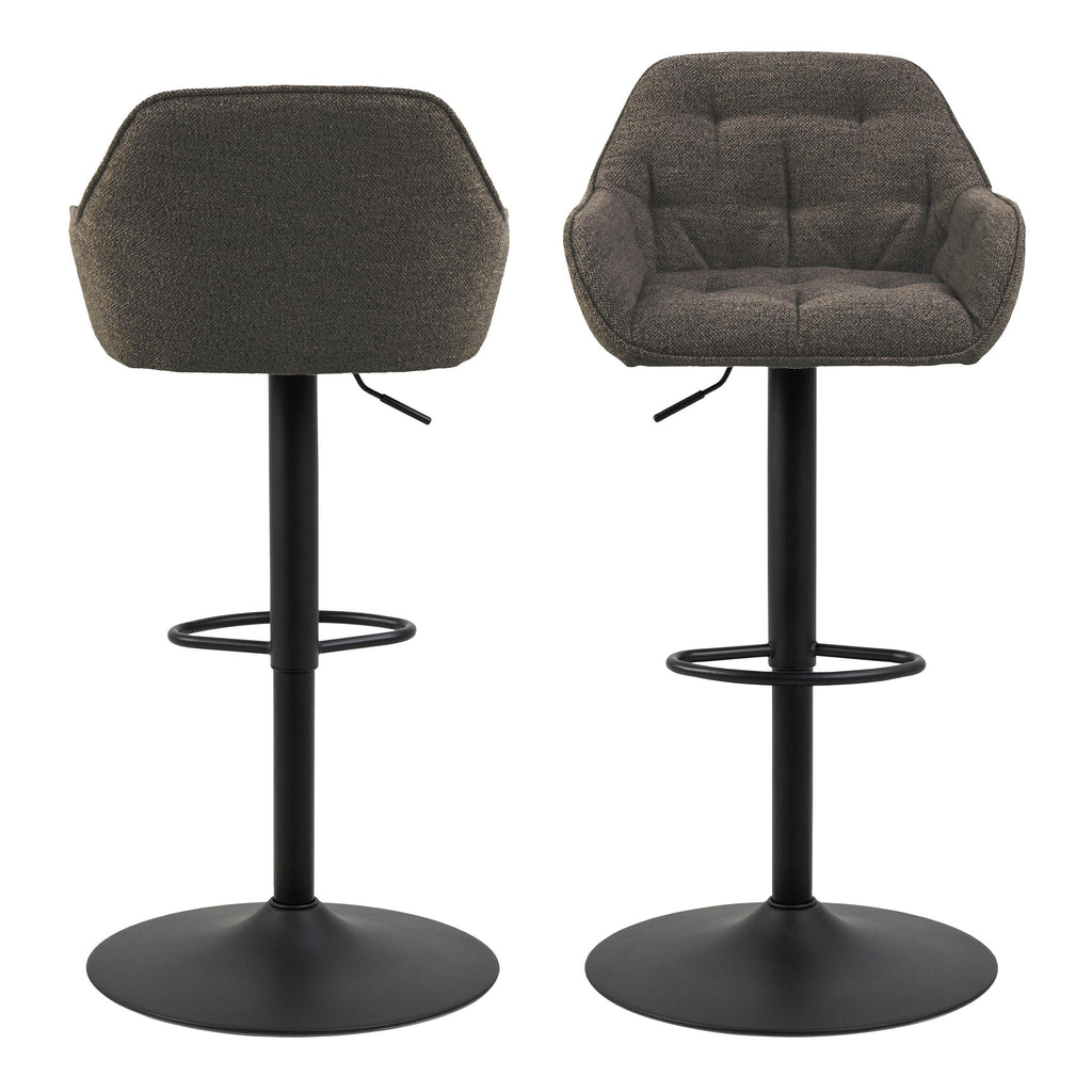 Brooke Swivel Bar Stool with Height Adjustable Function in Taupe Set of 2 - image 2