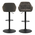 Brooke Swivel Bar Stool with Height Adjustable Function in Taupe Set of 2 - image 2