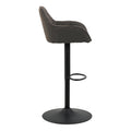 Brooke Swivel Bar Stool with Height Adjustable Function in Taupe Set of 2 - image 3