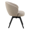 Darlene Dining Chair with Armrest and Swivel Function in Beige - image 3
