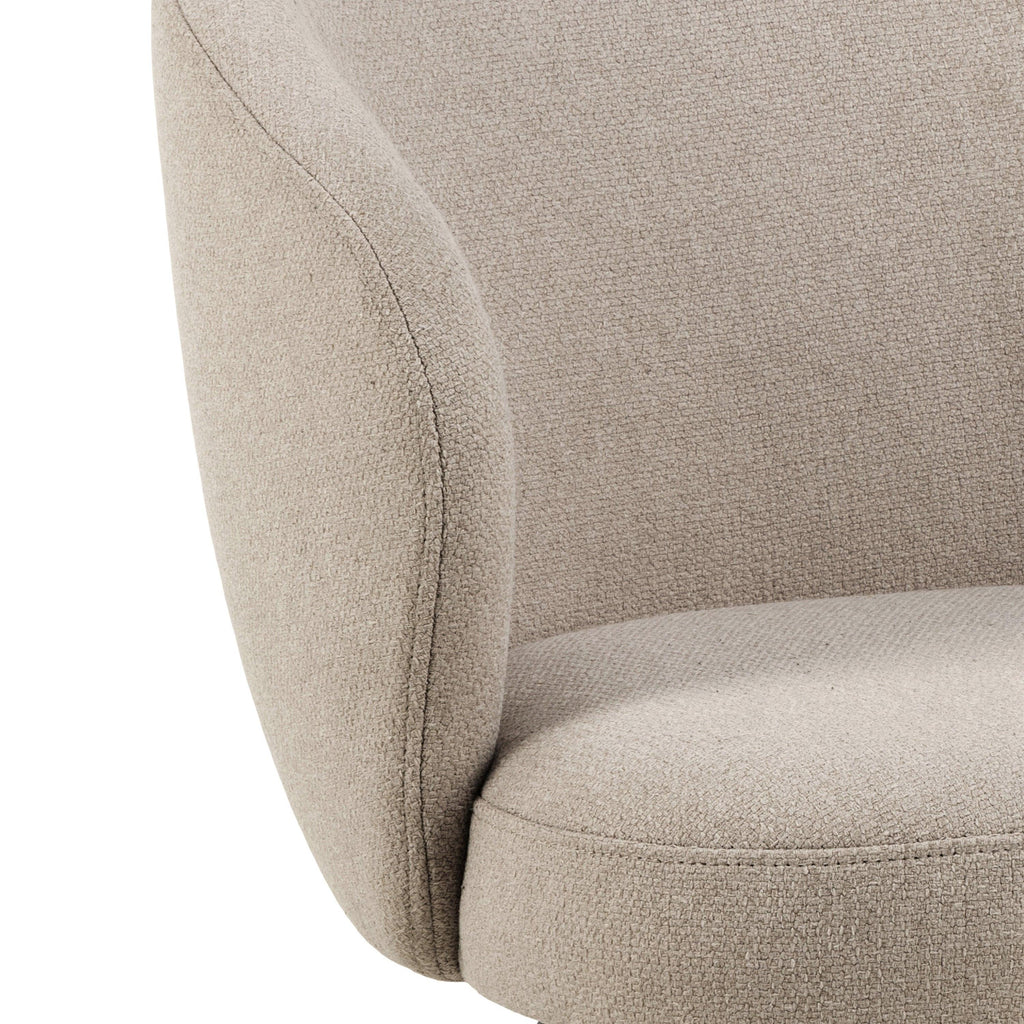 Darlene Dining Chair with Armrest and Swivel Function in Beige - image 7