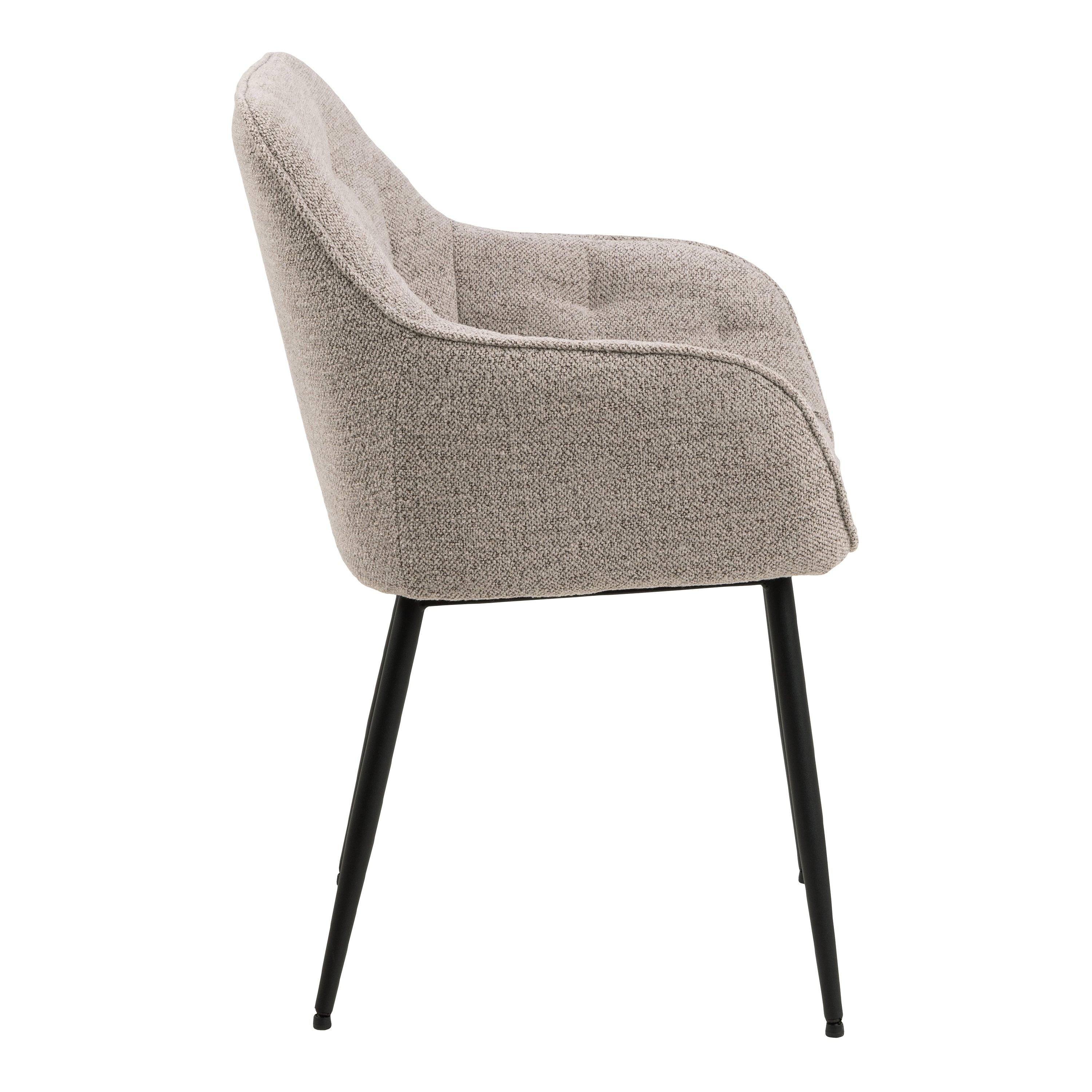 Brooke Dining Chair with Armrest in Monza Beige Set of 2 - image 3