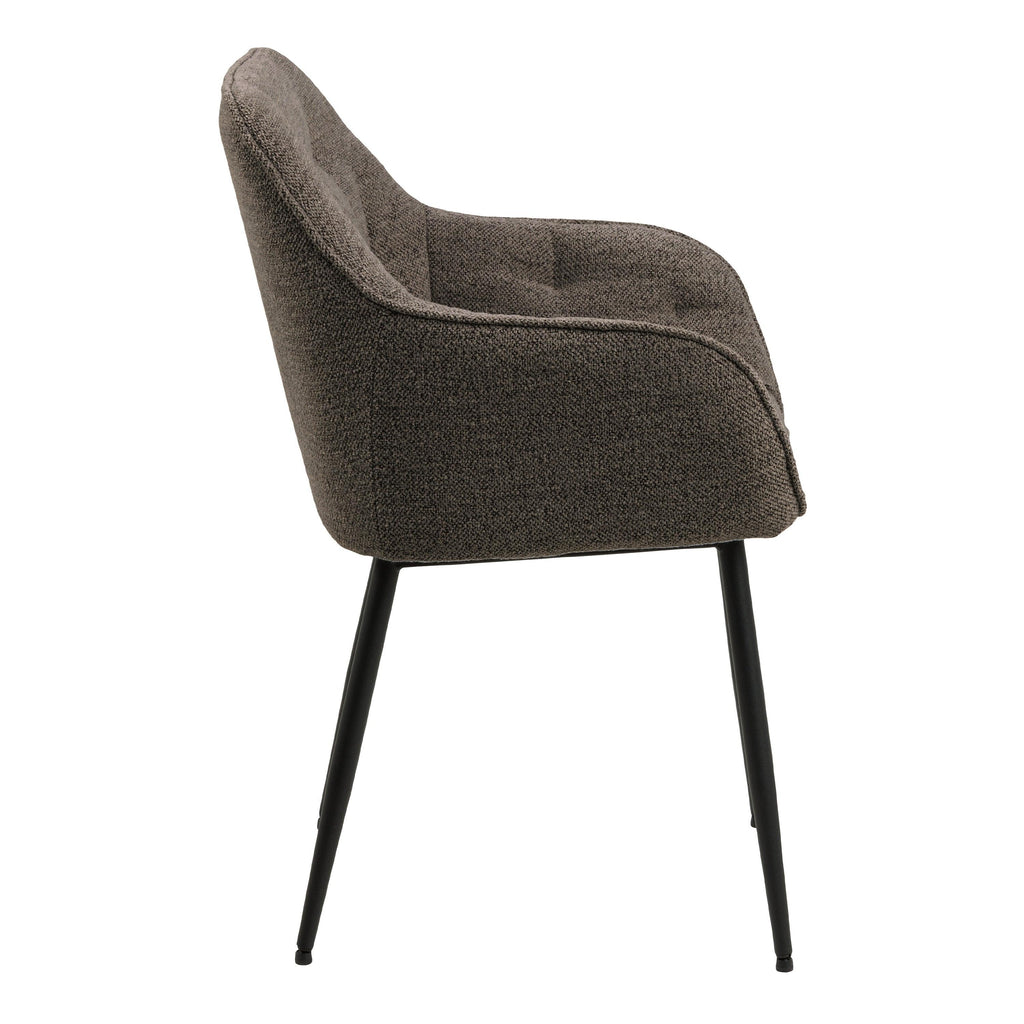 Brooke Dining Chair with Armrest in Taupe Set of 2 - image 3