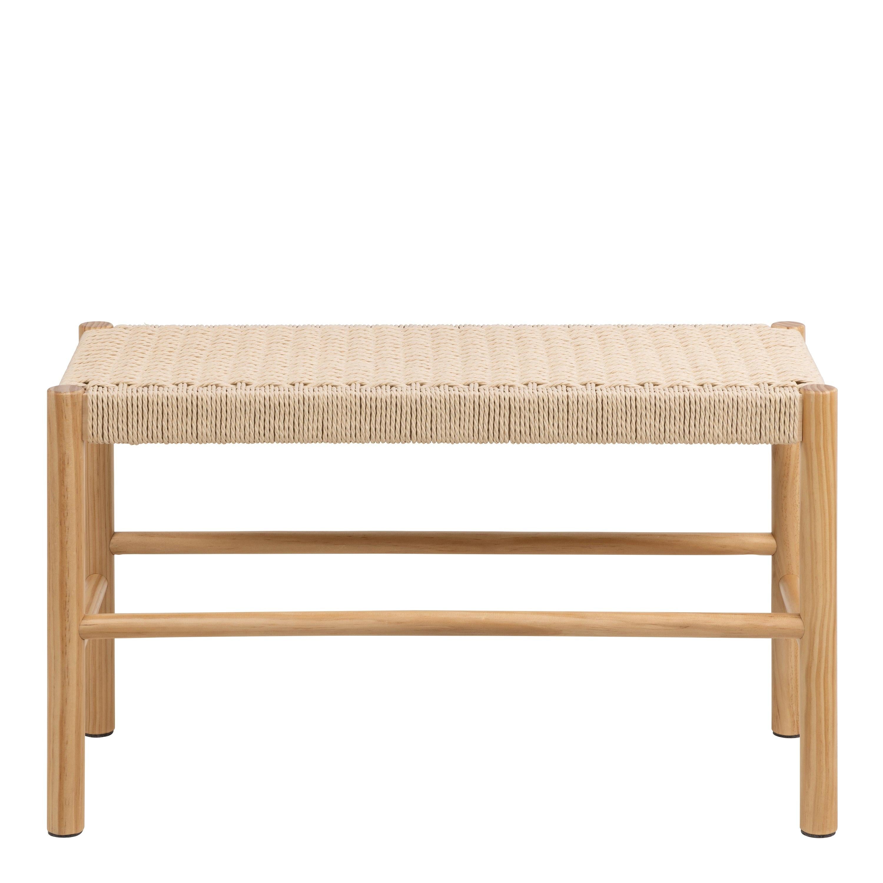 Alvin Weaved Bench in Off White - image 2