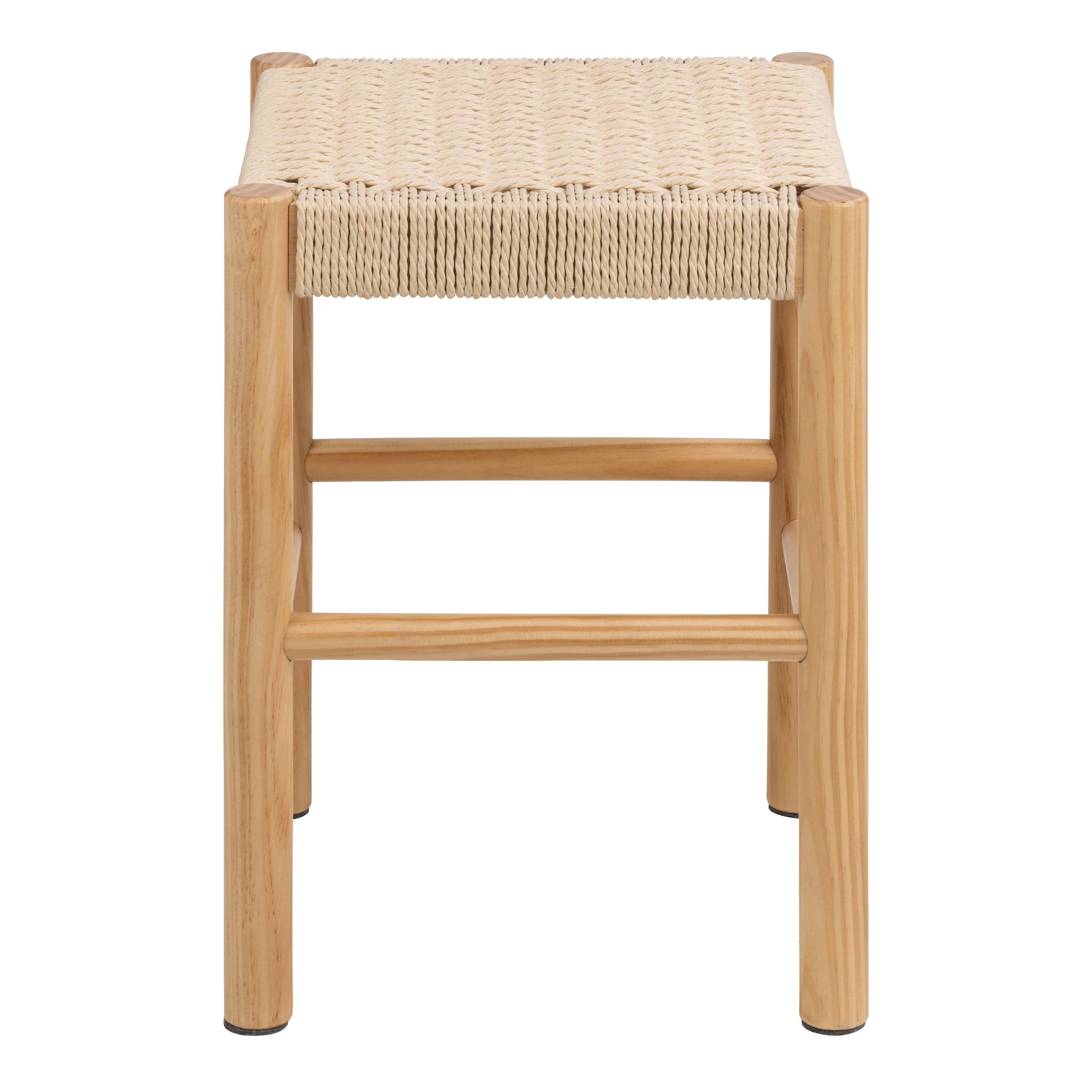 Alvin Weaved Stool in Off White - image 2